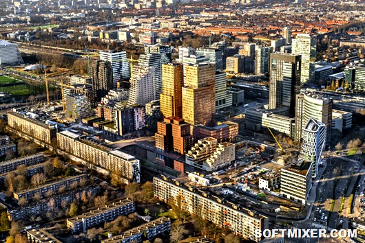 (FILE) NETHERLANDS Aerial financial district Amsterdam