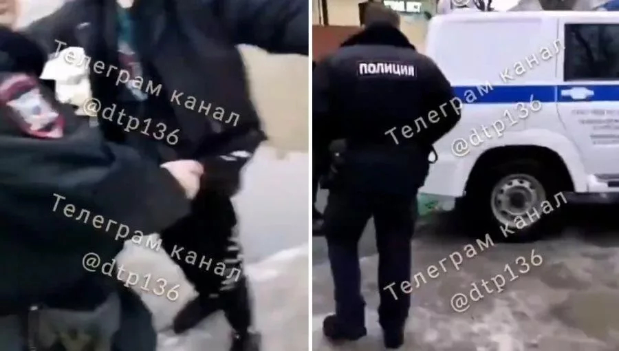 В Воронеже прохожий обругал полицейских за обыск мужчин на улице, его задержали