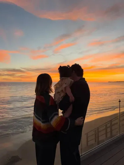 София Ричи с мужем и дочерью