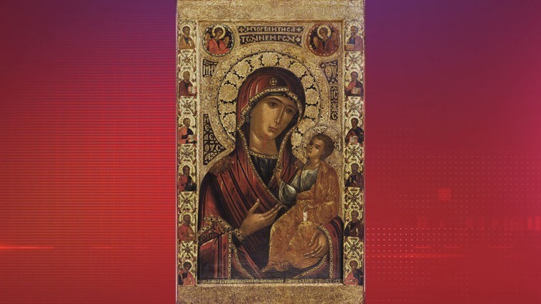Древнейший на Руси список Иверской иконы Божией Матери.