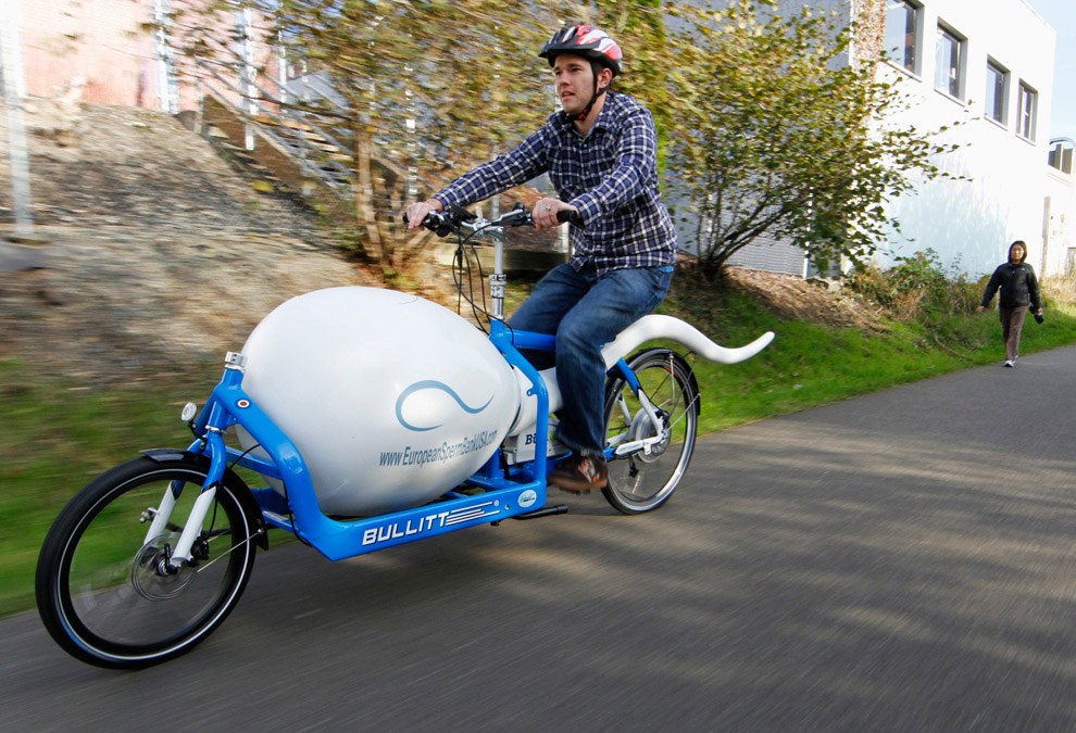Высокотехнологичные велосипеды для доставки донорской спермы для клиник по искусственному оплодотворению в Сиэтле