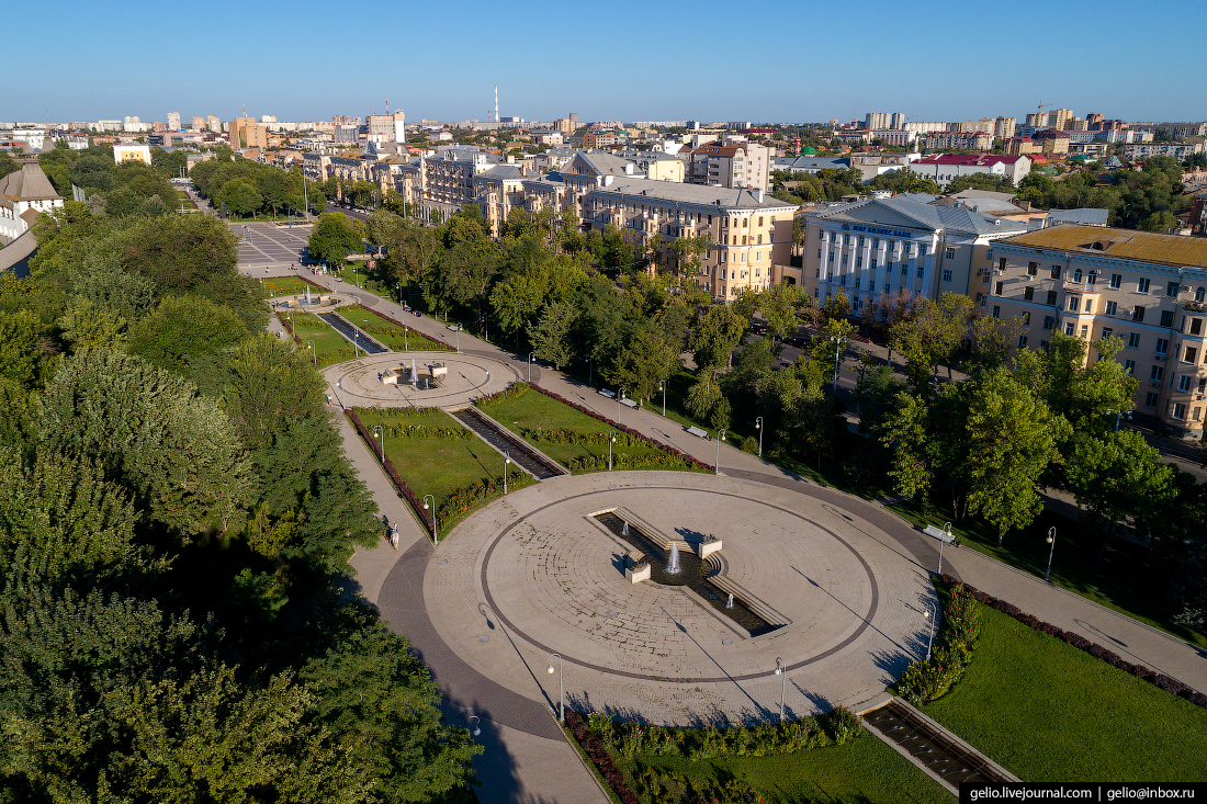 Астрахань с высоты Площадь Ленина