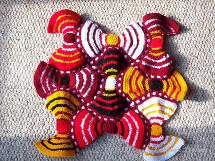 Вязаное покрывало «Африканские приключения» вязание,схемы