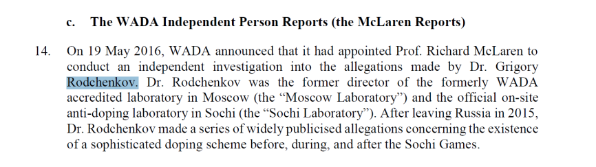 Родченков и Макларен отказались от обвинений в адрес российских спортсменов