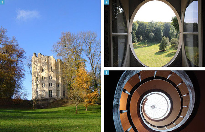 Знаменитая колонна Монвиля снаружи и внутри.