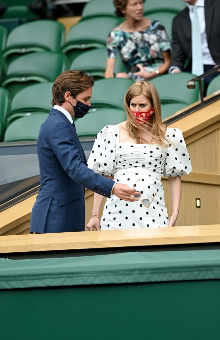 Беременная принцесса Беатрис и Эдоардо Мапелли Моцци посетили Уимблдонский турнир Монархи,Британские монархи