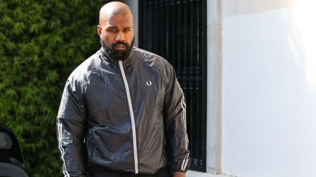 kanye west dressed in all black