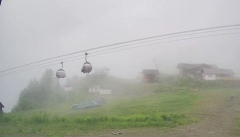 В Сочи «Розу Хутор» поглотил густой туман, часть локаций закрыта для посещения