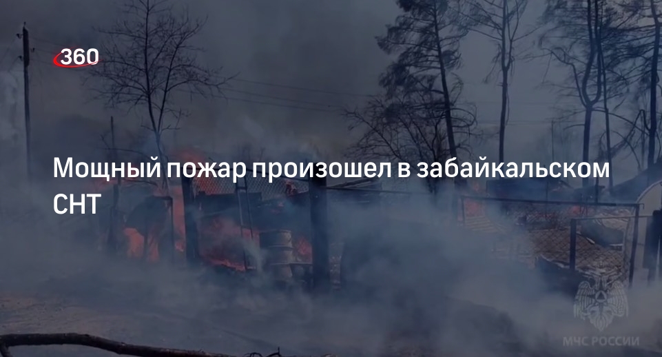 МЧС: около 30 дачных строений вспыхнули в СНТ Забайкалья, огонь перешел на лес
