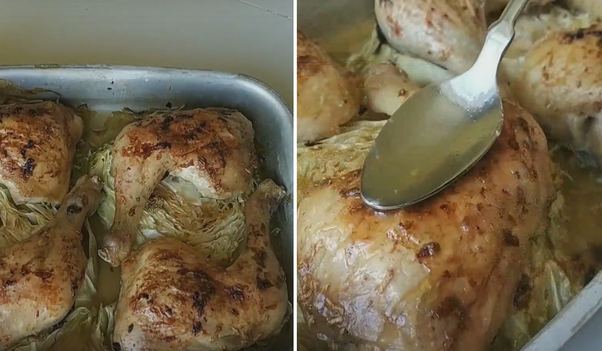 Курица с капустой в духовке блюда из курицы,овощные блюда