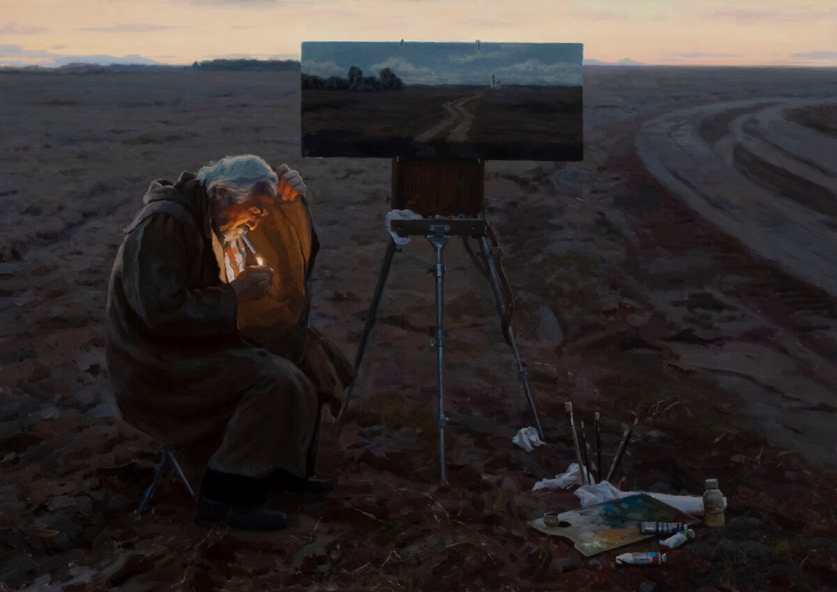 «Работа окончена», 2018, холст, масло
