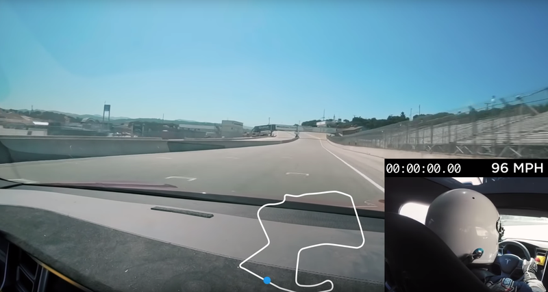 Обновленная Tesla Model S побила рекорд трассы Laguna Seca: видео