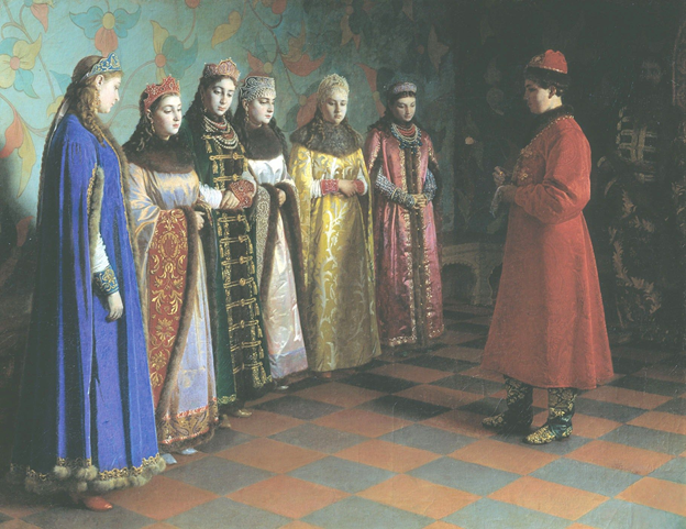 Картина «Выбор невесты царем Алексеем». Худ. Г. Седов 