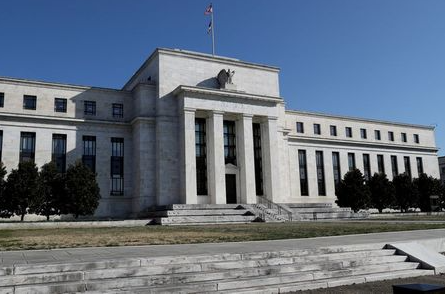 FILE PHOTO: Federal Reserve Board building on Constitution Avenue is pictured in Washington, U.S., March 19, 2019. REUTERS/Leah Millis/File Photo