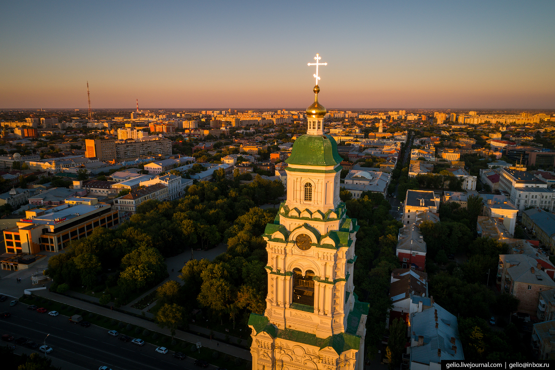 Астрахань с высоты Соборная колокольня построена