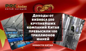 Доходы от бизнеса 500 крупнейших компаний Китая превысили 100 триллионов юаней