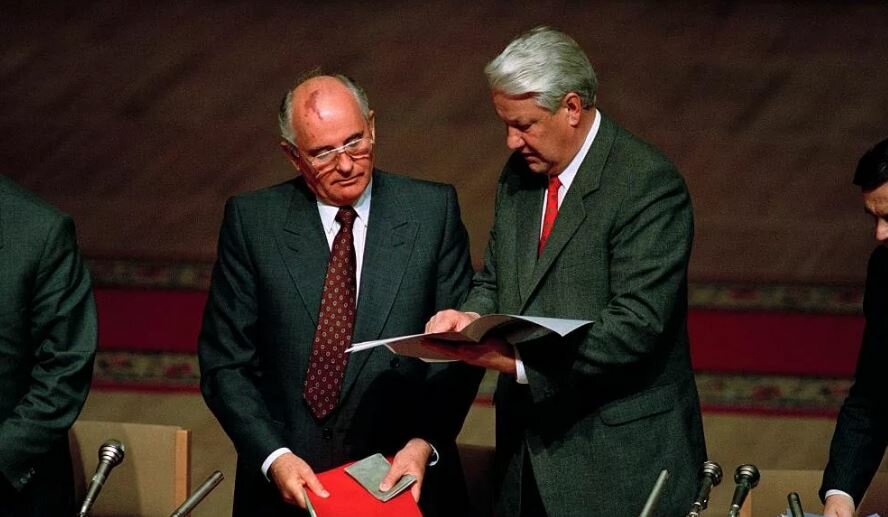 Горбачёв и Ельцин (иллюстрация из открытых источников)
