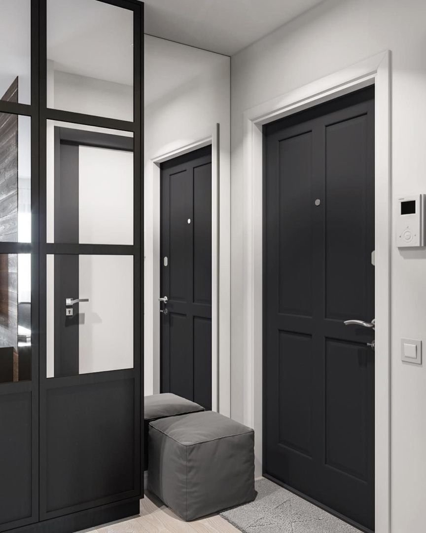 Тёмный, но стильный интерьер крохотной квартиры на 24 м² идеи для дома,интерьер и дизайн