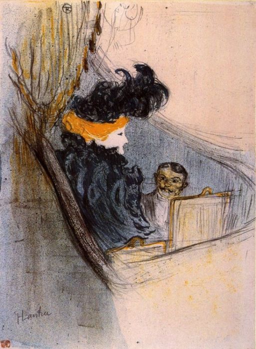 «Idylle Princiere», литография Тулуз-Лотрека, на которой художник изобразил Клару Уорд и Риго Янчи 