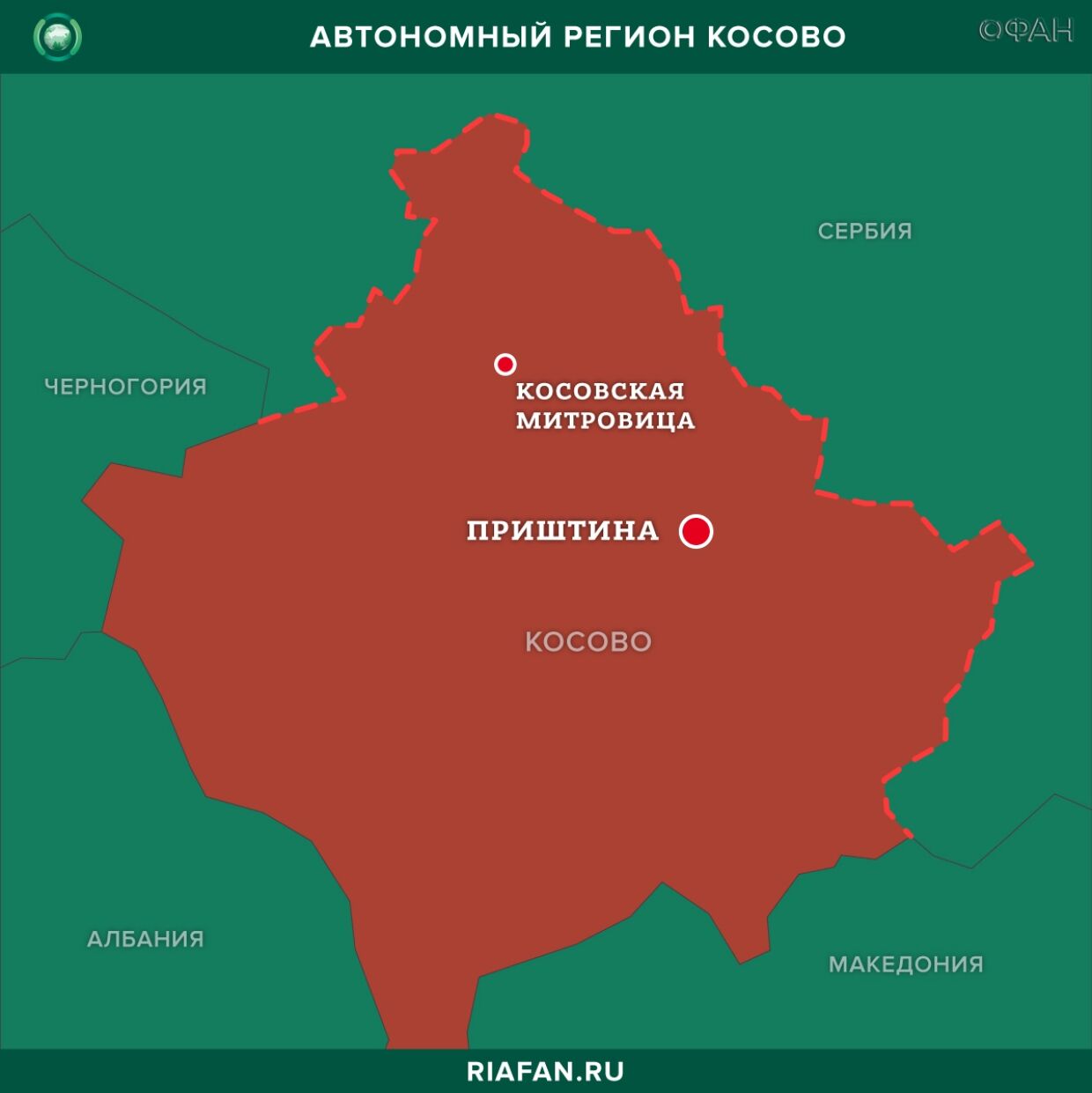 Косово в сербии карта