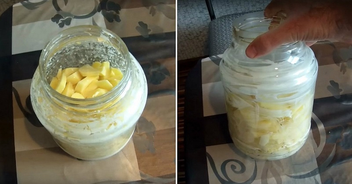КАРТОШКА С МАСЛОМ В БАНКЕ КАРТОШКА С МАСЛОМ В БАНКЕ