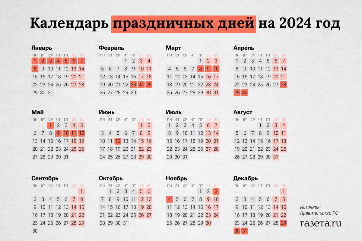 Проект производственного календаря