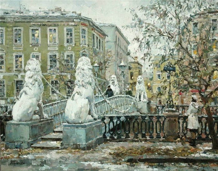 Питерские пейзажи современного импрессиониста Павла Еськова: Город, заплаканный ливнями Питерские пейзажи современного импрессиониста Павла Еськова: Город, заплаканный ливнями