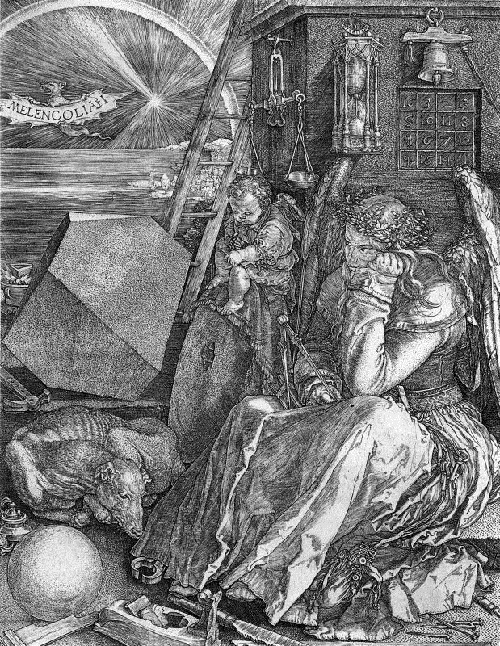 «Меланхолия». (1514). Гравюра. Автор: Альбрехт Дюрер. | Фото: artchive.ru. 