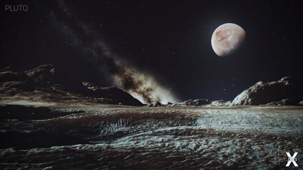 Пейзаж Плутона в представлении художника