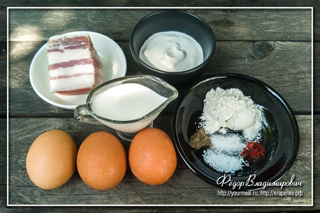 Колотуха — белорусский омлет с салом блюда из яиц,кухни мира