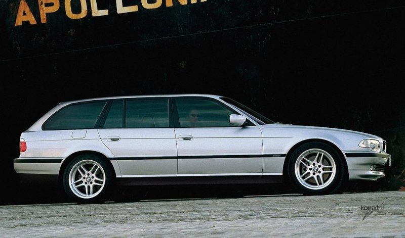 BMW 740i Touring авто, автодизайн, автомобили, дизайн, фотомонтаж, фотошоп, юмор, янгтаймер