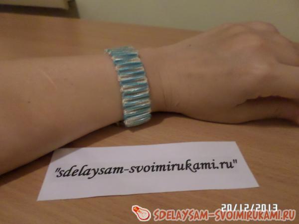 Плетение из трубочек, браслеты плетение из трубочек,сделай сам