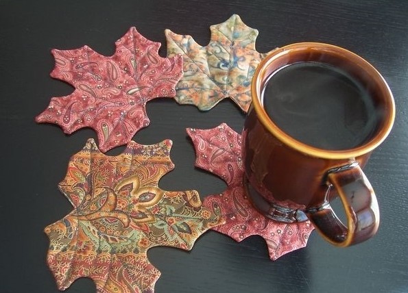 Осеннее настроение: салфетки в виде кленовых листьев декор,мастер-класс,шитье
