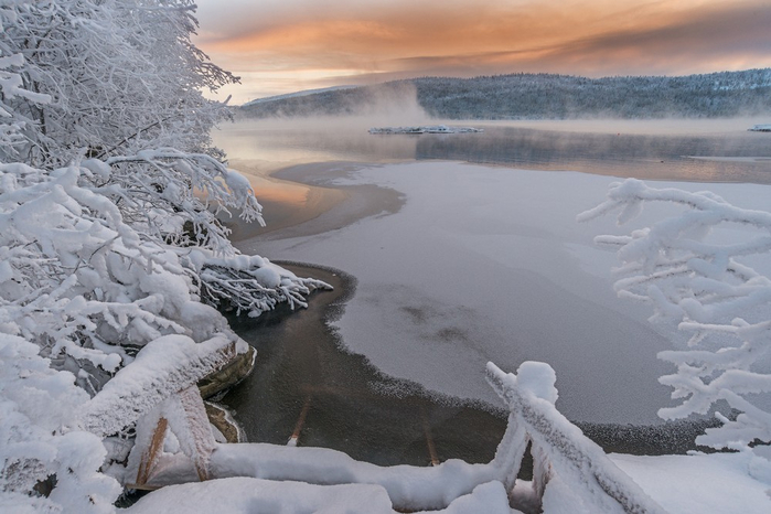 Морозные зимние пейзажи на снимках Романа Горячего и стихи русских поэтов-классиков о зиме! 