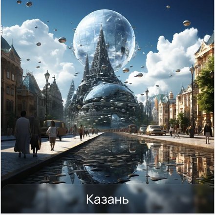 Казань в представлении нейросети