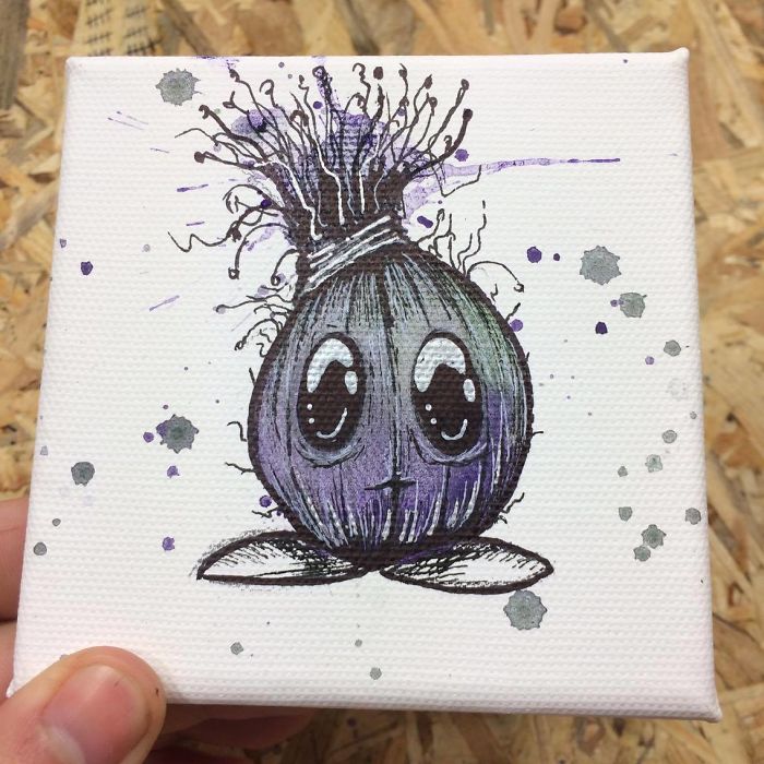 I Create Quirky Monsters From Random Paint Splashes Daily!