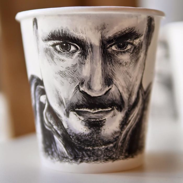While Working As An Animator I Still Find The Time To Draw On Coffee Cups