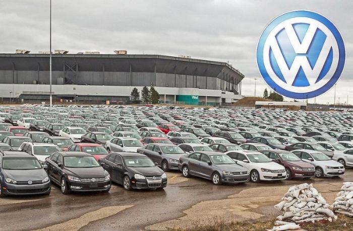 Кладбище новых Volkswagen в пустыне  