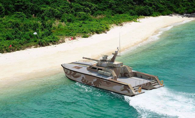 Индонезия построила танк для воды, который плавает как лодка. Видео
