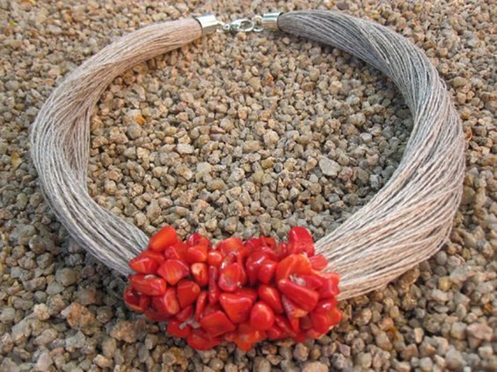 Бусины, бечевка… Потрясающее украшение за один вечер готово! Мастер-класс Бусины, бечевка… Потрясающее украшение за один вечер готово! Мастер-класс бечевка