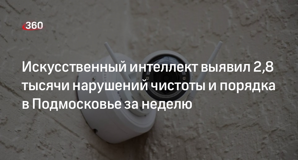 Искусственный интеллект выявил 2,8 тысячи нарушений чистоты и порядка в Подмосковье за неделю