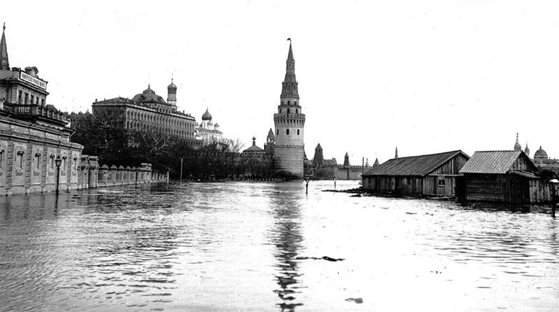 Она утонула: 110 лет с Великого Московского наводнения 1908, Москова, наводнение, фоторепортаж