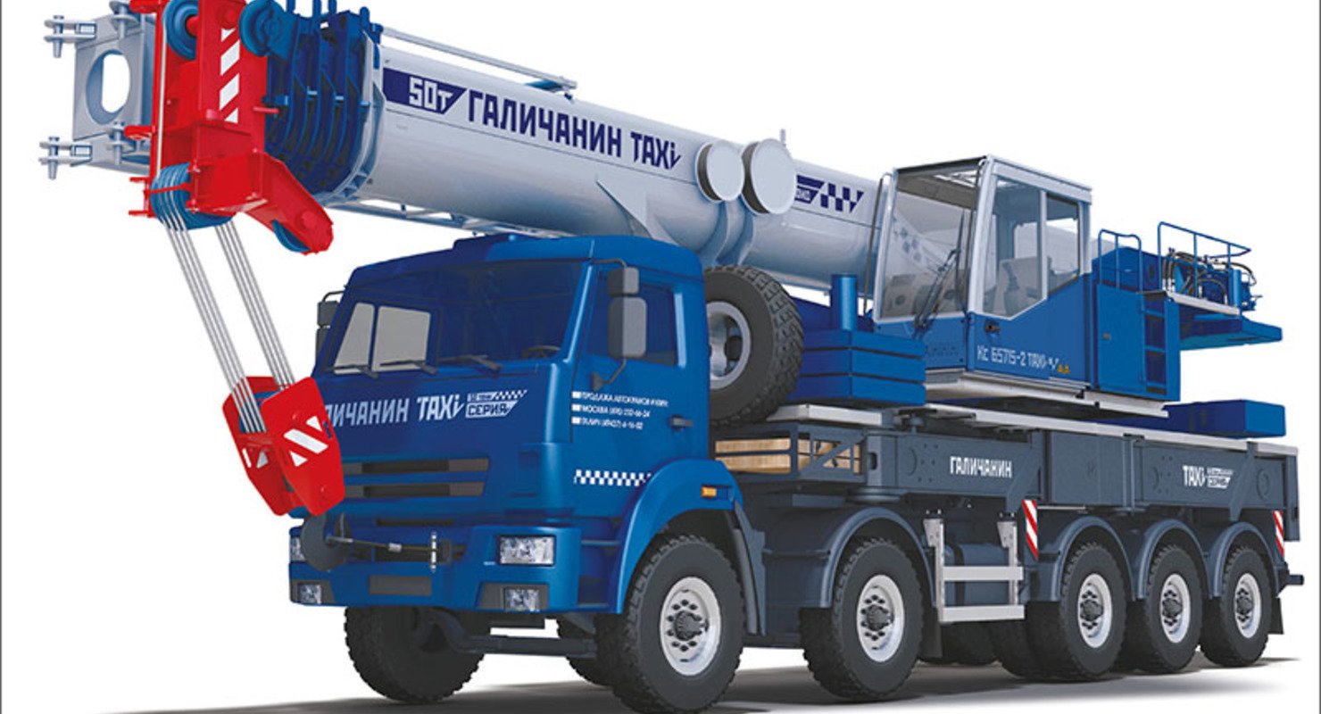 Автокран «Галичанин», грузоподъёмностью 50 тонн, передвигается без спецразрешений и демонтажа узлов