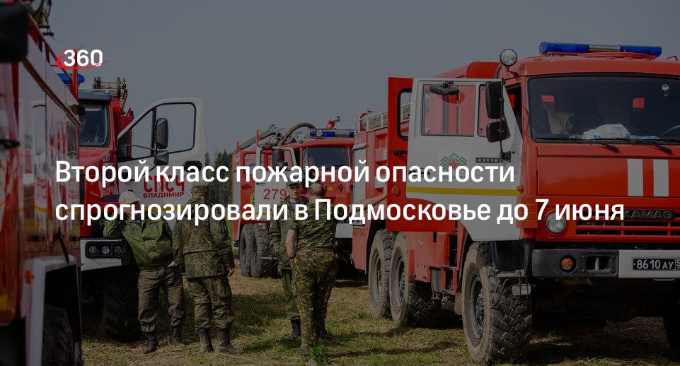 Второй класс пожарной опасности спрогнозировали в Подмосковье до 7 июня