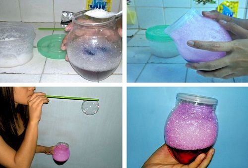 приготовление смеси для мыльного пузыря