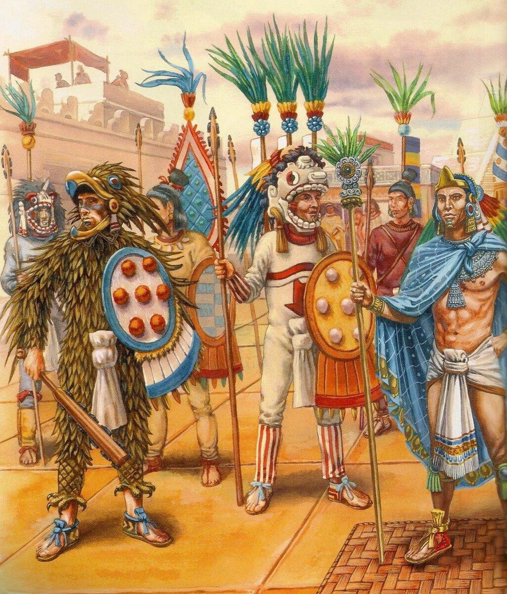 Ацтекские воины в представлении современного художника