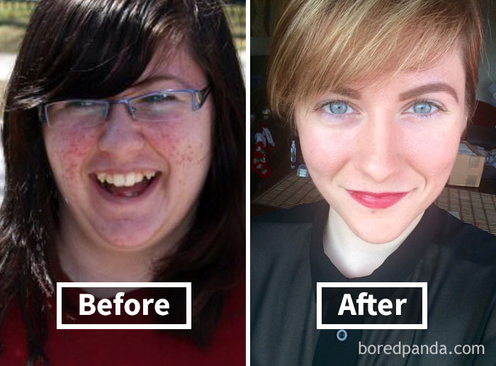 32 вдохновляющих примера того, как похудение преображает лицо внешность,красота,лицо,лишний вес,похудение