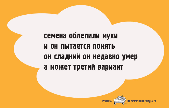 Коллекция философских стишков-пирожков для любителей странного юмора