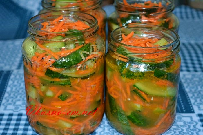 Огурцы по Корейски с Морковью, рецепт на зиму Огурцы по Корейски с Морковью, рецепт на зиму рецепты