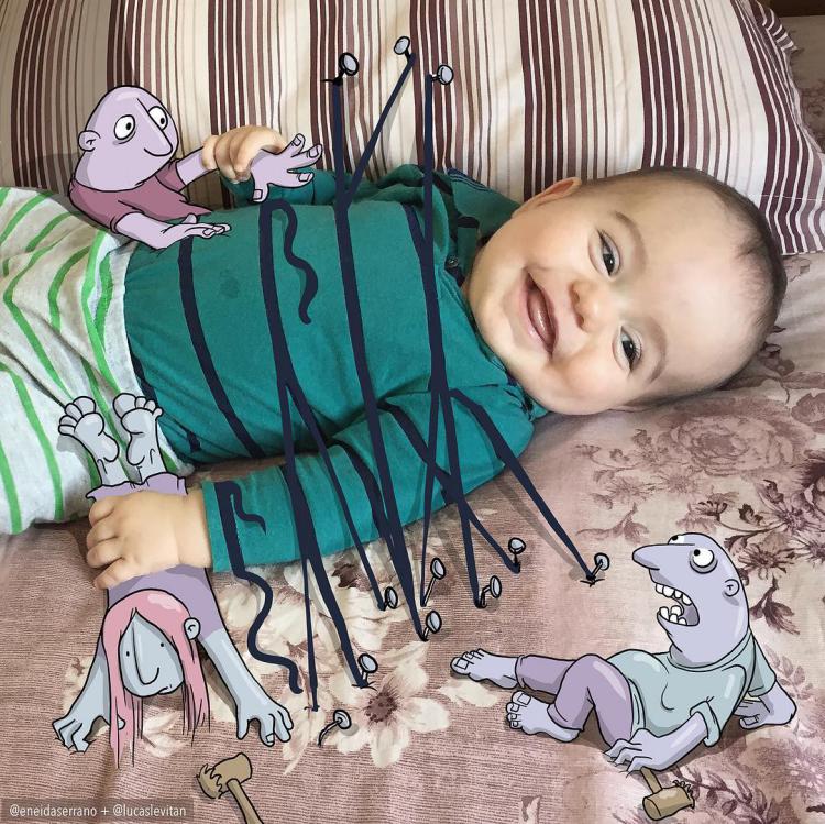 Художник дорисовывает чужие фото в Инстаграме. Получается здорово!